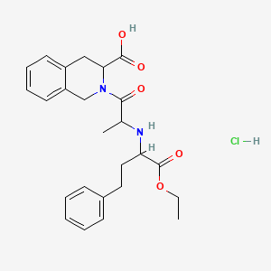 2-{2-[(1-Ethoxy-1-oxo-4-phenylbutan-2-yl)amino]propanoyl}-1,2,3,4-tetrahydroisoquinoline-3-carboxylic acid hydrochloride