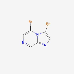 molecular formula C6H3Br2N3 B1339906 3,5-二溴咪唑并[1,2-a]吡嗪 CAS No. 63744-21-8