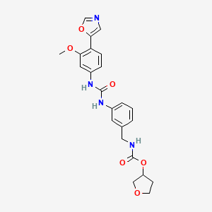 [(3S)-oxolan-3-yl] N-[[3-[[3-methoxy-4-(1,3-oxazol-5-yl)phenyl]carbamoylamino]phenyl]methyl]carbamate