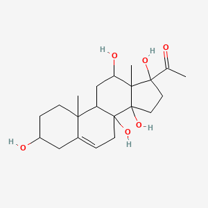 1-(3,8,12,14,17-Pentahydroxy-10,13-dimethyl-1,2,3,4,7,9,11,12,15,16-decahydrocyclopenta[a]phenanthren-17-yl)ethanone