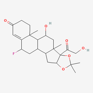 Pregn-4-ene-3,20-dione, 6-fluoro-11,21-dihydroxy-16,17-[(1-methylethylidene)bis(oxy)]-, (6alpha,11beta,16alpha)-