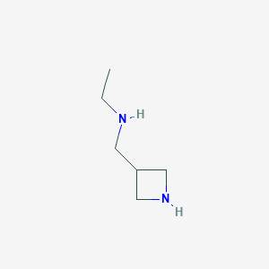 molecular formula C6H14N2 B1339931 N-(3-azetidinylmethyl)ethanamine CAS No. 91188-18-0