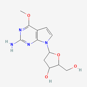 (2R,3S,5R)-5-{2-amino-4-methoxy-7H-pyrrolo[2,3-d]pyrimidin-7-yl}-2-(hydroxymethyl)oxolan-3-ol