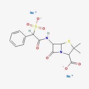 disodium;3,3-dimethyl-7-oxo-6-[(2-phenyl-2-sulfonatoacetyl)amino]-4-thia-1-azabicyclo[3.2.0]heptane-2-carboxylate