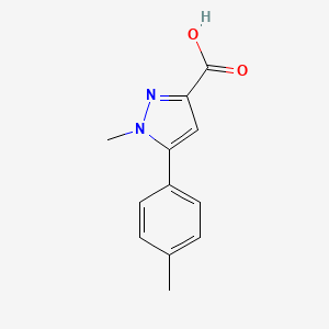 molecular formula C12H12N2O2 B1339954 1-甲基-5-(对甲苯基)-1H-吡唑-3-羧酸 CAS No. 124344-99-6