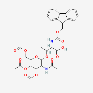 molecular formula C33H38N2O13 B1339976 Fmoc-Thr(GlcNAc(Ac)-beta-D)-OH 