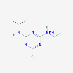 molecular formula C8H14ClN5 B1339983 2-氯-4-乙基氨基-15N-6-异丙基氨基-1,3,5-三嗪 CAS No. 287476-17-9