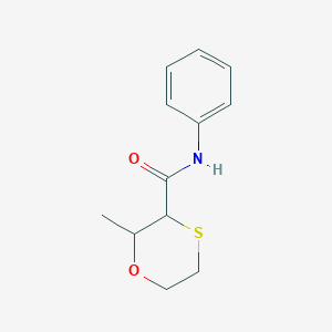 2-methyl-N-phenyl-1,4-oxathiane-3-carboxamide