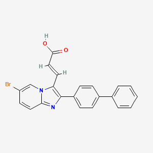 3-(2-Biphenyl-4-yl-6-bromoimidazo[1,2-a]pyridin-3-yl)-acrylic acid