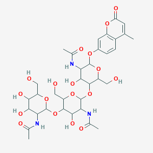 N-[2-[5-acetamido-6-[5-acetamido-4-hydroxy-2-(hydroxymethyl)-6-(4-methyl-2-oxochromen-7-yl)oxyoxan-3-yl]oxy-4-hydroxy-2-(hydroxymethyl)oxan-3-yl]oxy-4,5-dihydroxy-6-(hydroxymethyl)oxan-3-yl]acetamide