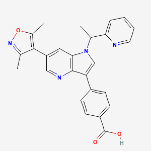 4-[6-(3,5-Dimethylisoxazol-4-yl)-1-[1-(2-pyridyl)ethyl]pyrrolo[3,2-b]pyridin-3-yl]benzoic acid