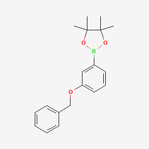 molecular formula C19H23BO3 B1340013 2-(3-(Benzyloxy)phenyl)-4,4,5,5-tetramethyl-1,3,2-dioxaborolane CAS No. 765908-38-1