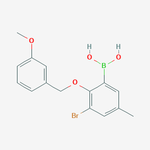 molecular formula C15H16BBrO4 B1340019 (3-溴-2-((3-甲氧基苄基)氧基)-5-甲基苯基)硼酸 CAS No. 849062-23-3