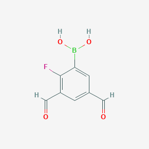 molecular formula C8H6BFO4 B1340021 (2-氟-3,5-二甲酰基苯基)硼酸 CAS No. 870778-85-1