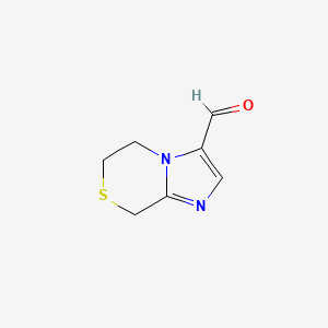 molecular formula C7H8N2OS B1340022 6,8-dihydro-5H-imidazo[2,1-c][1,4]thiazine-3-carbaldehyde CAS No. 623564-36-3