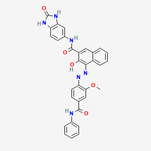 3-Hydroxy-4-(2-methoxy-4-phenylcarbamoyl-phenylazo)-naphthalene-2-carbxylic acid (2-oxo-2,3-dihydro-1H-benzoimidazol-5-yl)-amide