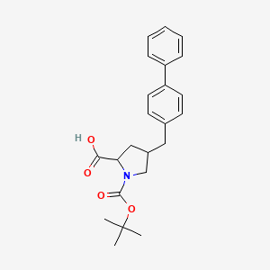 (2S,4R)-4-({[1,1'-biphenyl]-4-yl}methyl)-1-[(tert-butoxy)carbonyl]pyrrolidine-2-carboxylic acid