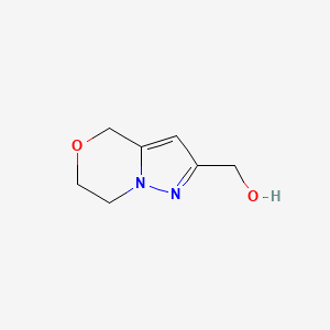 molecular formula C7H10N2O2 B1340026 (6,7-dihydro-4H-pyrazolo[5,1-c][1,4]oxazin-2-yl)methanol CAS No. 623565-58-2
