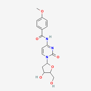 N-{1-[(2R,4S,5R)-4-hydroxy-5-(hydroxymethyl)oxolan-2-yl]-2-oxo-1,2-dihydropyrimidin-4-yl}-4-methoxybenzamide