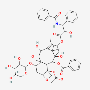 [4-Acetyloxy-15-(3-benzamido-2-hydroxy-3-phenylpropanoyl)oxy-1,12-dihydroxy-10,14,17,17-tetramethyl-11-oxo-9-(3,4,5-trihydroxyoxan-2-yl)oxy-6-oxatetracyclo[11.3.1.03,10.04,7]heptadec-13-en-2-yl] benzoate