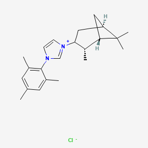 1-[(1S,2S,5R)-2,6,6-trimethyl-3-bicyclo[3.1.1]heptanyl]-3-(2,4,6-trimethylphenyl)imidazol-1-ium;chloride