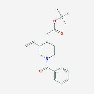 Tert-butyl 2-(1-benzoyl-3-ethenylpiperidin-4-yl)acetate