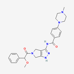 N-(5-(2-methoxy-2-phenylacetyl)-1,4,5,6-tetrahydropyrrolo[3,4-c]pyrazol-3-yl)-4-(4-methylpiperazin-1-yl)benzamide