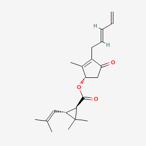 molecular formula C21H28O3 B13400608 [(1S)-2-methyl-4-oxo-3-[(2E)-penta-2,4-dienyl]cyclopent-2-en-1-yl] (1R,3R)-2,2-dimethyl-3-(2-methylprop-1-enyl)cyclopropanecarboxylate 