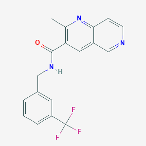 molecular formula C18H14F3N3O B13400625 2-Methyl-N-[3-(trifluoromethyl)benzyl]-1,6-naphthyridine-3-carboxamide 