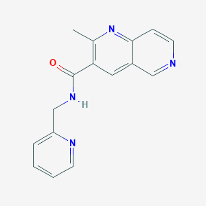 molecular formula C16H14N4O B13400749 2-Methyl-N-(pyridin-2-YL-methyl)-1,6-naphthyridine-3-carboxamide 