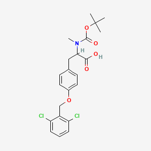 molecular formula C22H25Cl2NO5 B13400798 Boc-N-methyl-O-2,6-dichlorobenzyl-L-tyrosine 