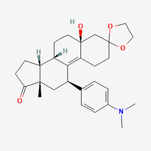 (5|A,11|A)-11-[4-(Dimethylamino)phenyl]-5-hydroxy-estr-9-ene-3,17-dione Cyclic 3-(1,2-Ethanediyl Acetal)