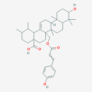 molecular formula C39H54O6 B13400881 10-hydroxy-6a-[3-(4-hydroxyphenyl)prop-2-enoyloxymethyl]-1,2,6b,9,9,12a-hexamethyl-2,3,4,5,6,6a,7,8,8a,10,11,12,13,14b-tetradecahydro-1H-picene-4a-carboxylic acid 