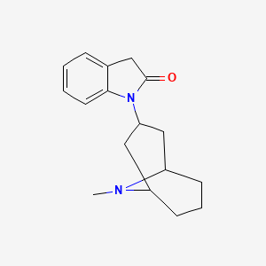 molecular formula C17H22N2O B13400886 1-(1-(9-Methyl-9-azabicyclo[3.3.1]nonan-3-yl)indolin-2-one 