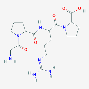 1-[2-[[1-(2-aminoacetyl)pyrrolidine-2-carbonyl]amino]-5-(diaminomethylideneamino)pentanoyl]pyrrolidine-2-carboxylic acid