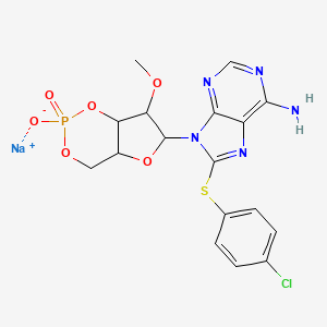 molecular formula C17H16ClN5NaO6PS B13400936 8-CPT-2Me-cAMP (sodium) 