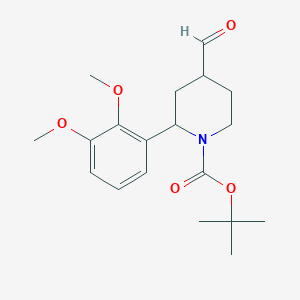 tert-Butyl 2-(2,3-dimethoxyphenyl)-4-formylpiperidine-1-carboxylate