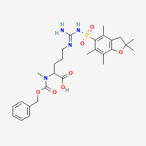 molecular formula C28H38N4O7S B13400945 Z-N-Me-Arg(pbf)-OH 