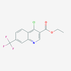 molecular formula C13H9ClF3NO2 B1340095 4-氯-7-(三氟甲基)喹啉-3-羧酸乙酯 CAS No. 21168-42-3