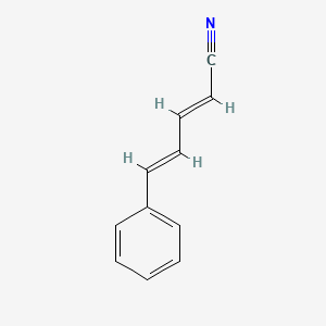 molecular formula C11H9N B13400994 5-Phenylpenta-2,4-dienenitrile CAS No. 14164-31-9