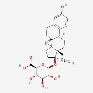 molecular formula C26H32O8 B13401016 Ethynyl estradiol 17-b-D-glucuronide 