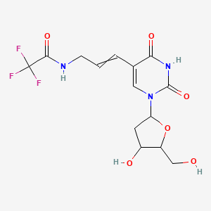 molecular formula C14H16F3N3O6 B13401023 2,2,2-trifluoro-N-[3-[1-[4-hydroxy-5-(hydroxymethyl)oxolan-2-yl]-2,4-dioxopyrimidin-5-yl]prop-2-enyl]acetamide 