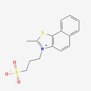 molecular formula C15H15NO3S2 B13401050 Naphtho(2,1-d)thiazolium, 2-methyl-3-(3-sulfopropyl)-, inner salt CAS No. 67892-65-3