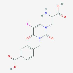 4-[[3-(2-Amino-2-carboxyethyl)-5-iodo-2,6-dioxopyrimidin-1-yl]methyl]benzoic acid