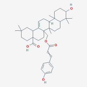 10-Hydroxy-6a-[3-(4-hydroxyphenyl)prop-2-enoyloxymethyl]-2,2,6b,9,9,12a-hexamethyl-1,3,4,5,6,6a,7,8,8a,10,11,12,13,14b-tetradecahydropicene-4a-carboxylic acid