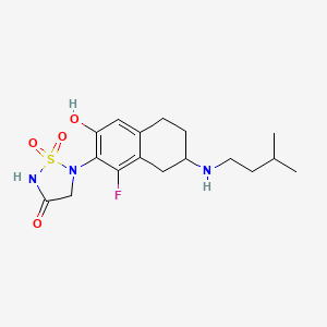 5-[1-Fluoro-3-hydroxy-7-(3-methylbutylamino)-5,6,7,8-tetrahydronaphthalen-2-yl]-1,1-dioxo-1,2,5-thiadiazolidin-3-one