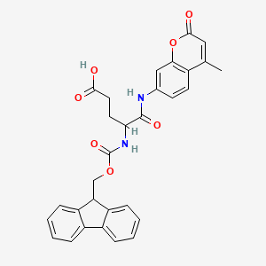 (4S)-4-({[(9H-fluoren-9-yl)methoxy]carbonyl}amino)-4-[(4-methyl-2-oxo-2H-chromen-7-yl)carbamoyl]butanoic acid