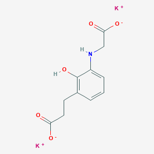 molecular formula C11H11K2NO5 B13401208 Dipotassium;3-[3-(carboxylatomethylamino)-2-hydroxyphenyl]propanoate 