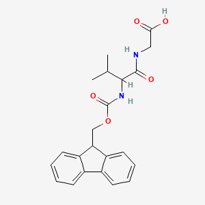 2-[2-({[(9H-fluoren-9-yl)methoxy]carbonyl}amino)-3-methylbutanamido]acetic acid