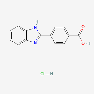 molecular formula C14H11ClN2O2 B1340137 4-(1H-苯并咪唑-2-基)-苯甲酸盐酸盐 CAS No. 1052535-69-9